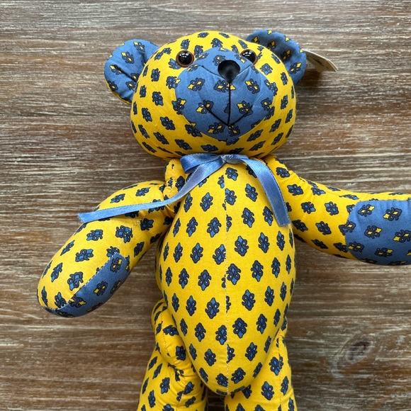 LES FANNETTES FABRIC TEDDY BEAR - Picture 3 of 7